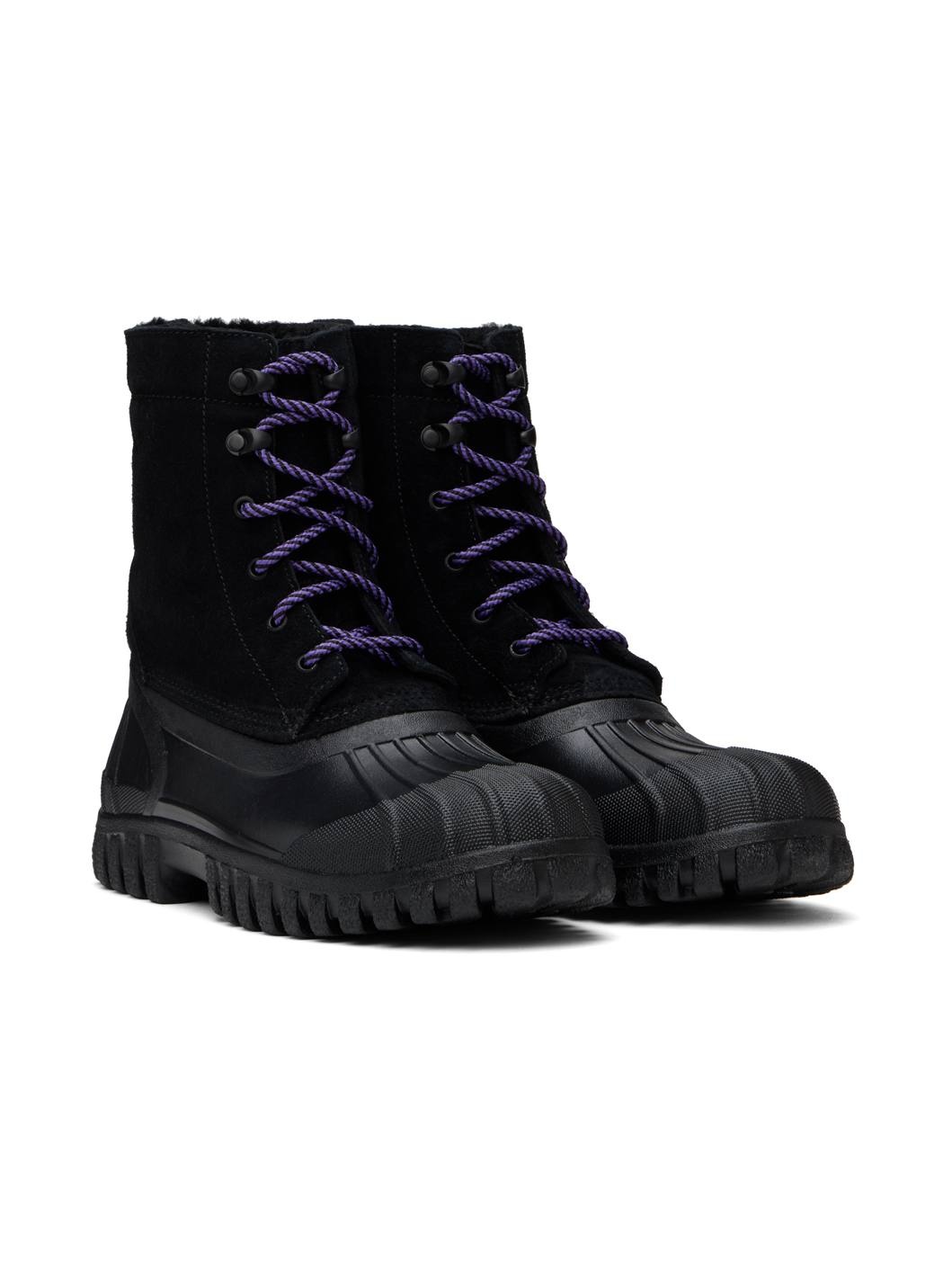 Black Anatra Shearling Boots - 4