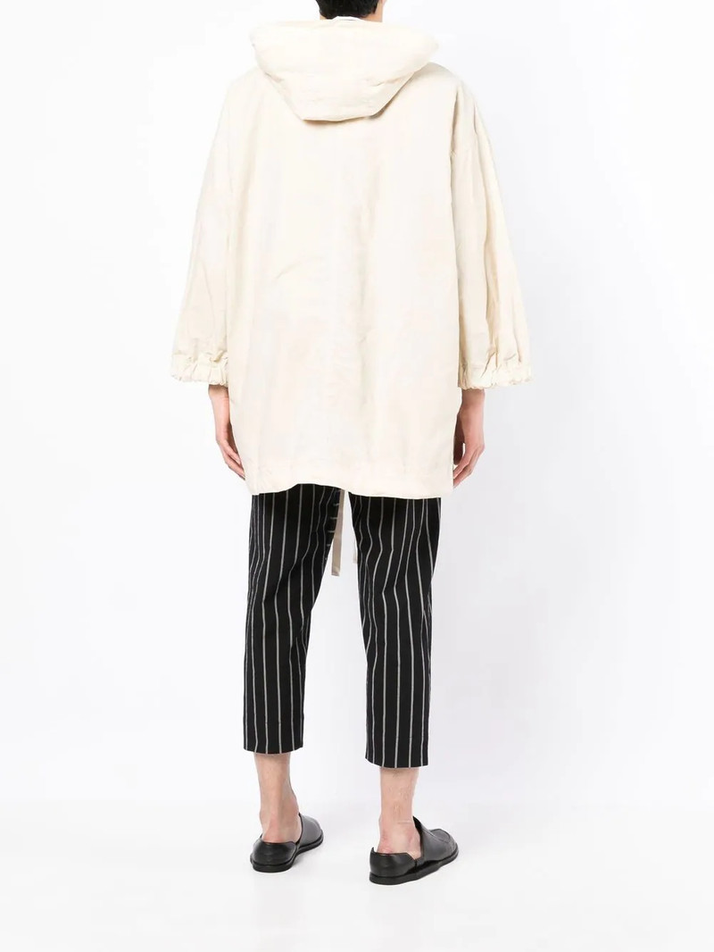 hooded drawstring cotton coat 4