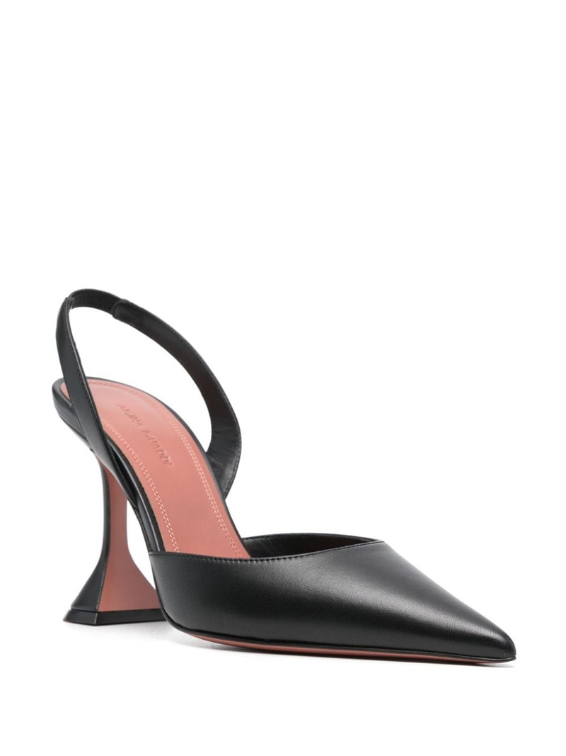 Amina Muaddi 100mm Begum slingback pumps outlook