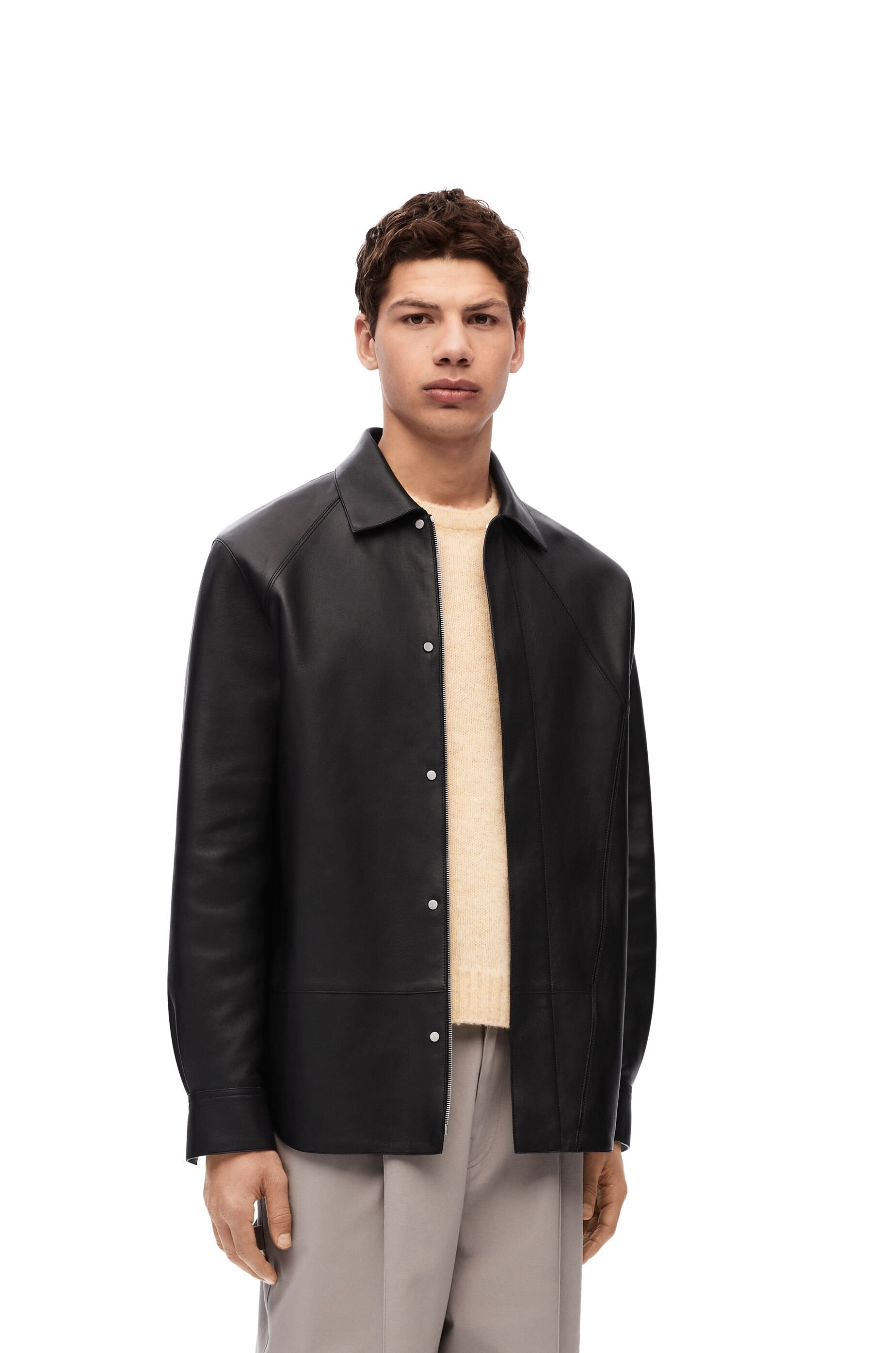 Puzzle shirt in nappa lambskin - 3