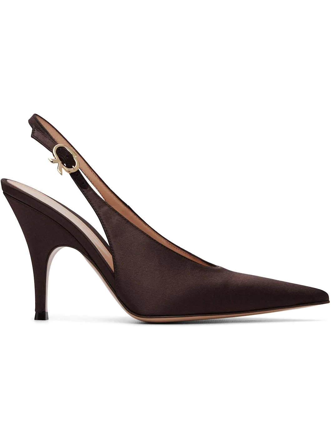 Brown Sofia Sling Heels - 1