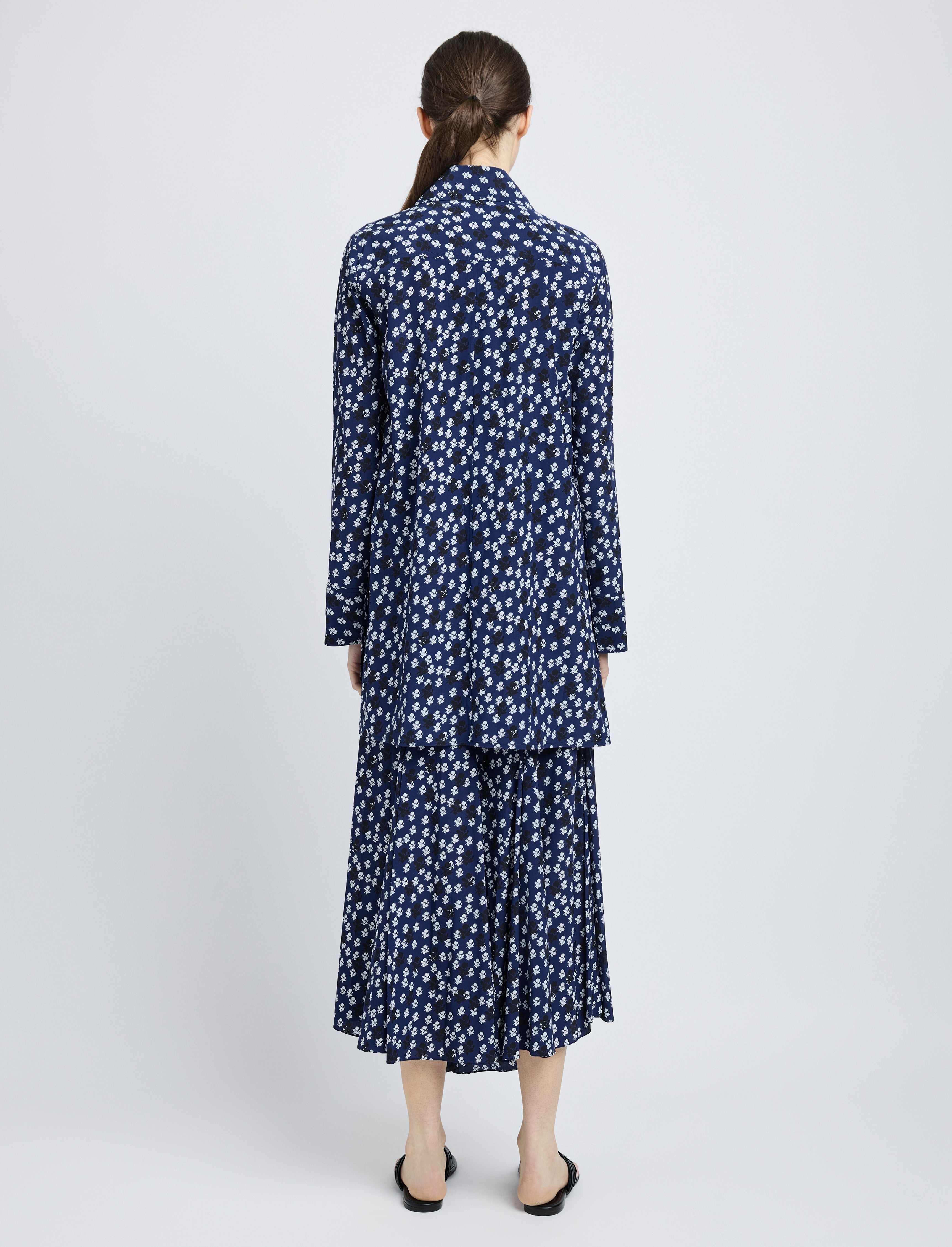 Emmeline Shirt in Printed Silk Viscose - 5