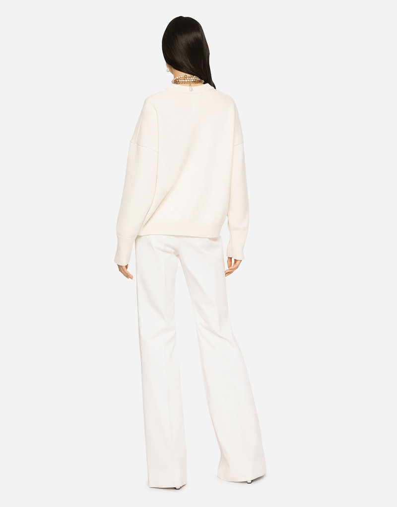 Cashmere sweater with flocked DG logo 5