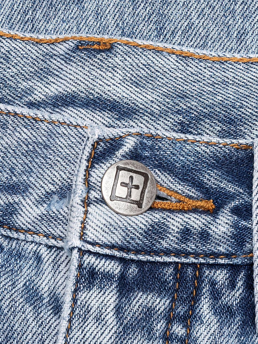 Anti K Bunker cross-stitch denim shorts - 3