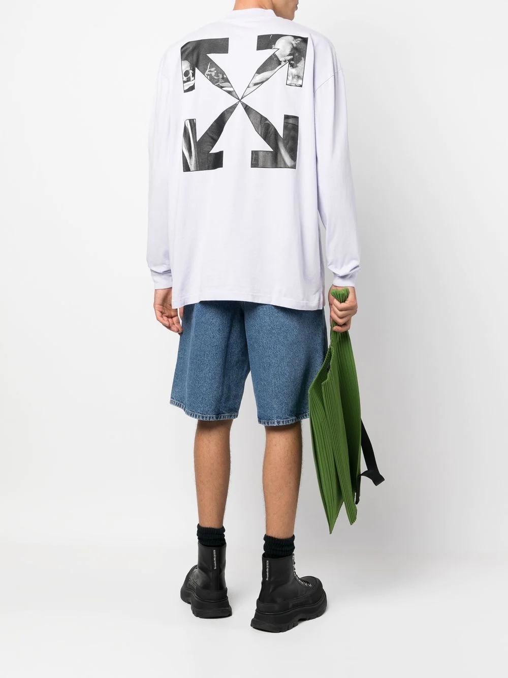 Arrows mock-neck cotton T-shirt - 2