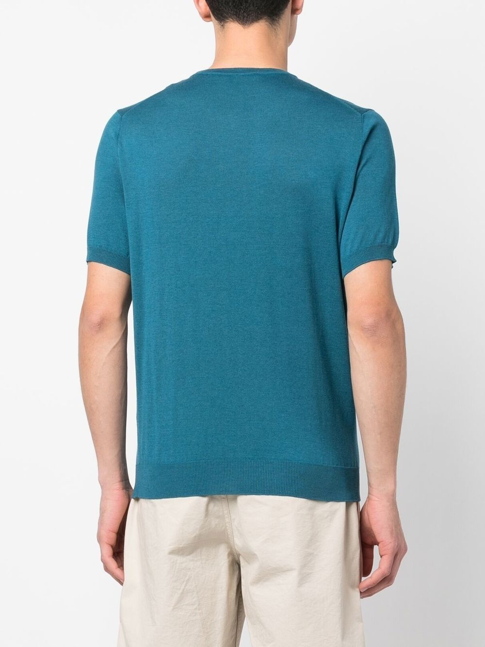 silk-cotton short-sleeve T-shirt - 4