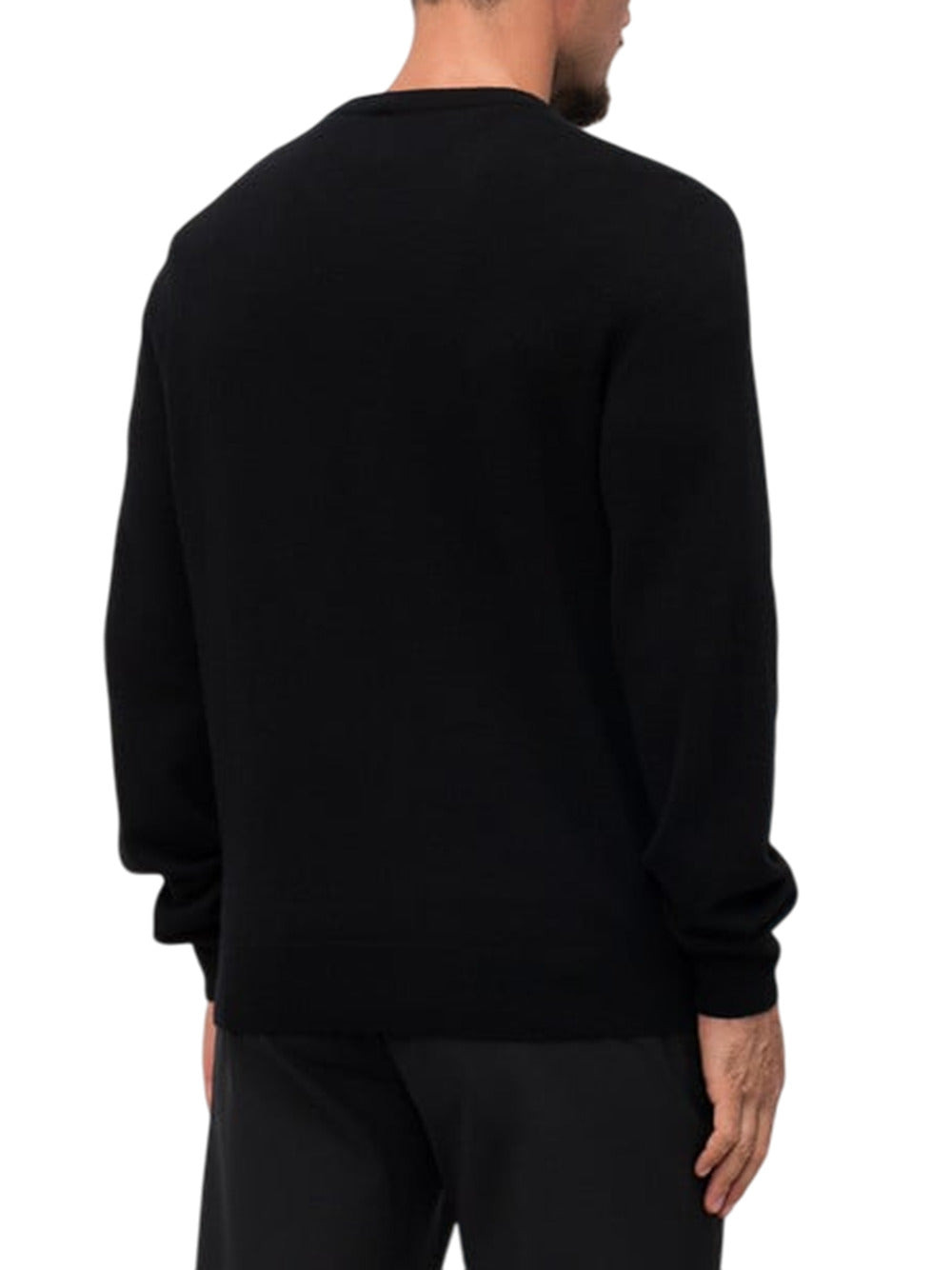 Dolce & Gabbana Men Maglione In Lana Nera Con Logo - 3