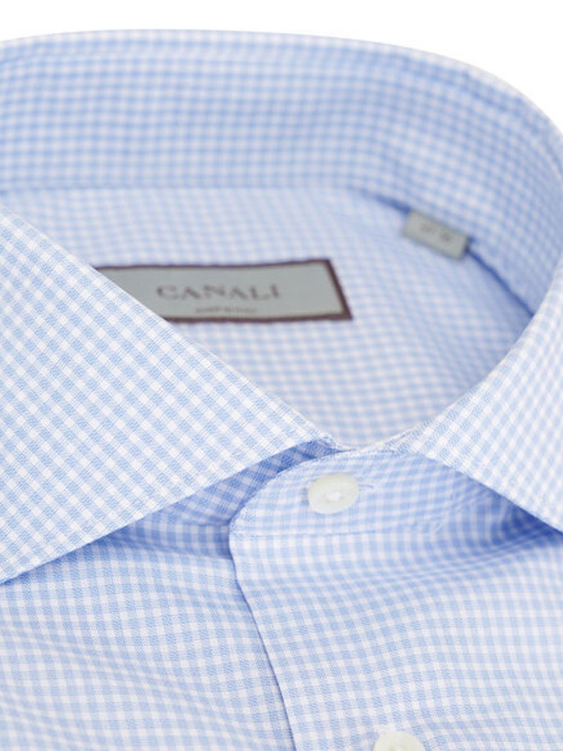 Canali gingham dress shirt outlook