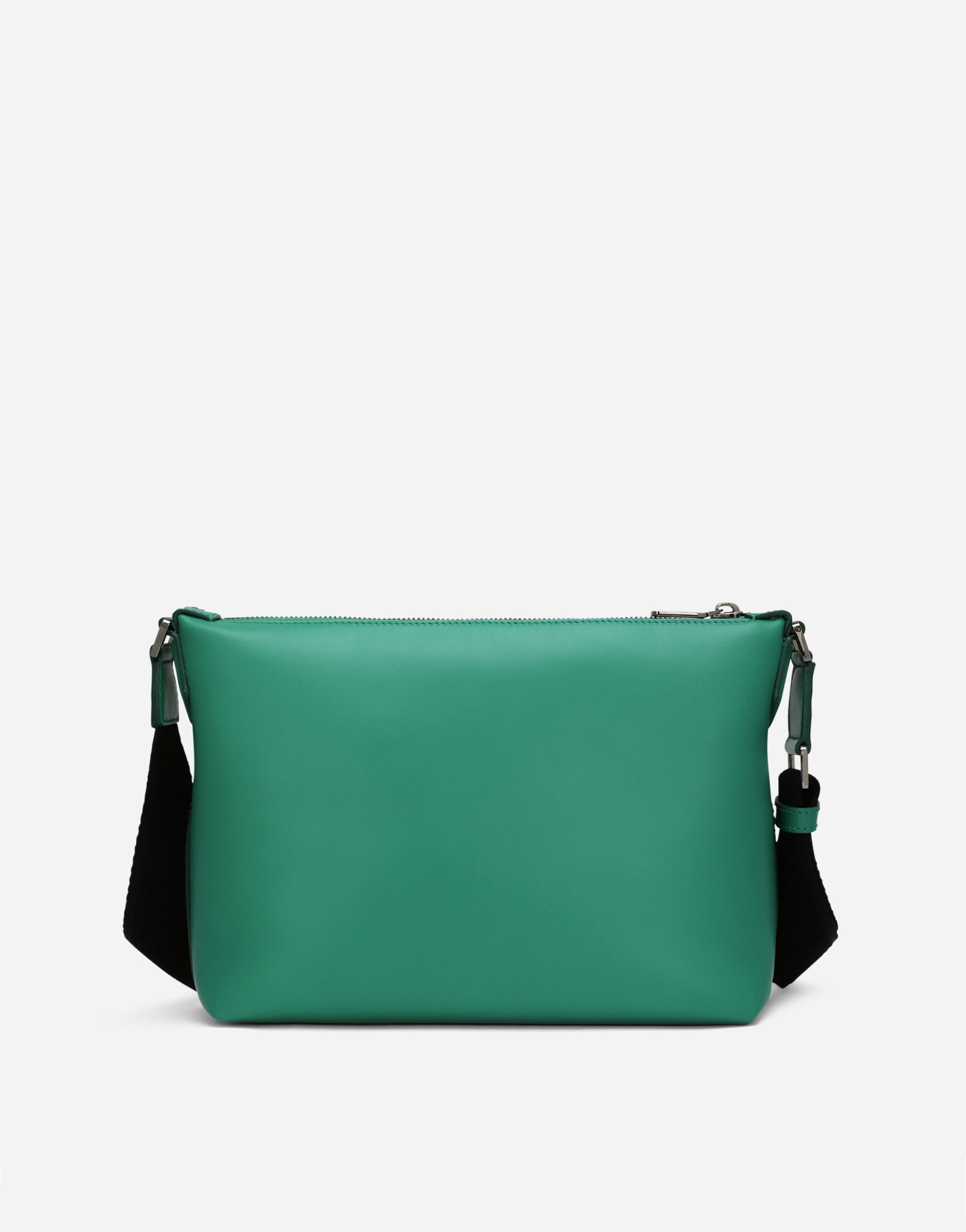 Calfskin crossbody bag with raised logo - 4