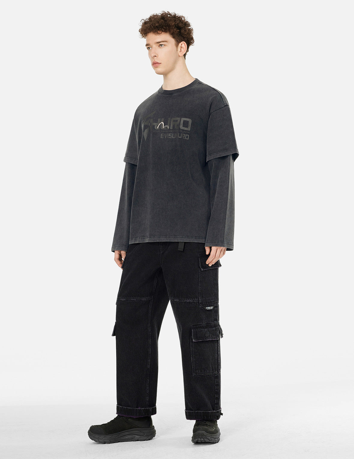 Heavy Washed Regular Fit 2-in-1 Long-Sleeve T-Shirt - 2