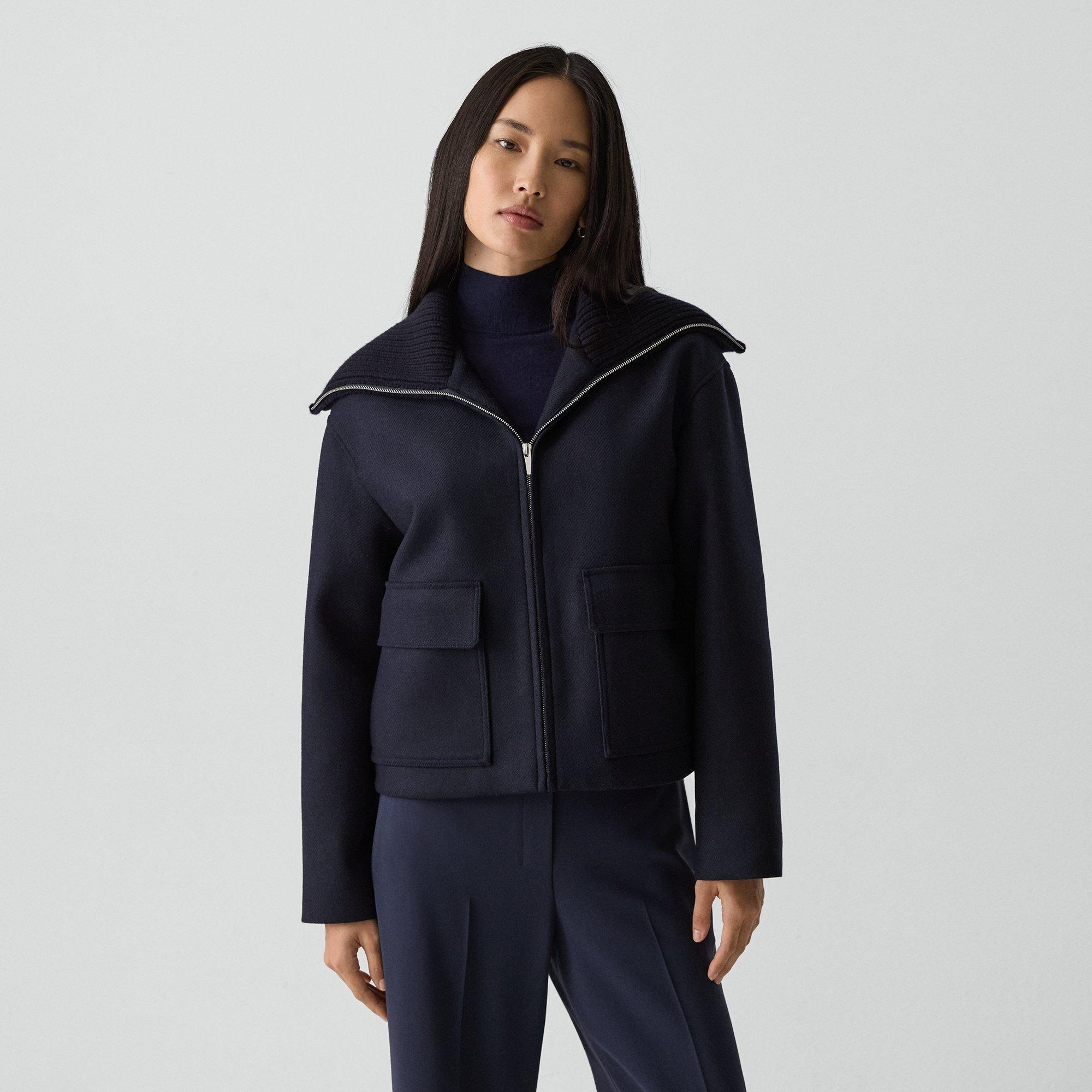 Wing Collar Jacket in Wool - 2