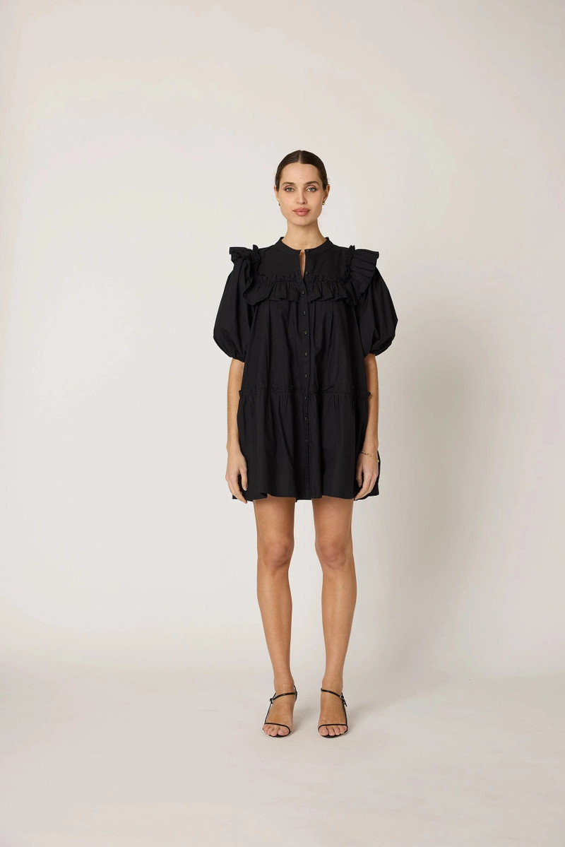 Cleobella TATIANA MINI DRESS | BLACK outlook
