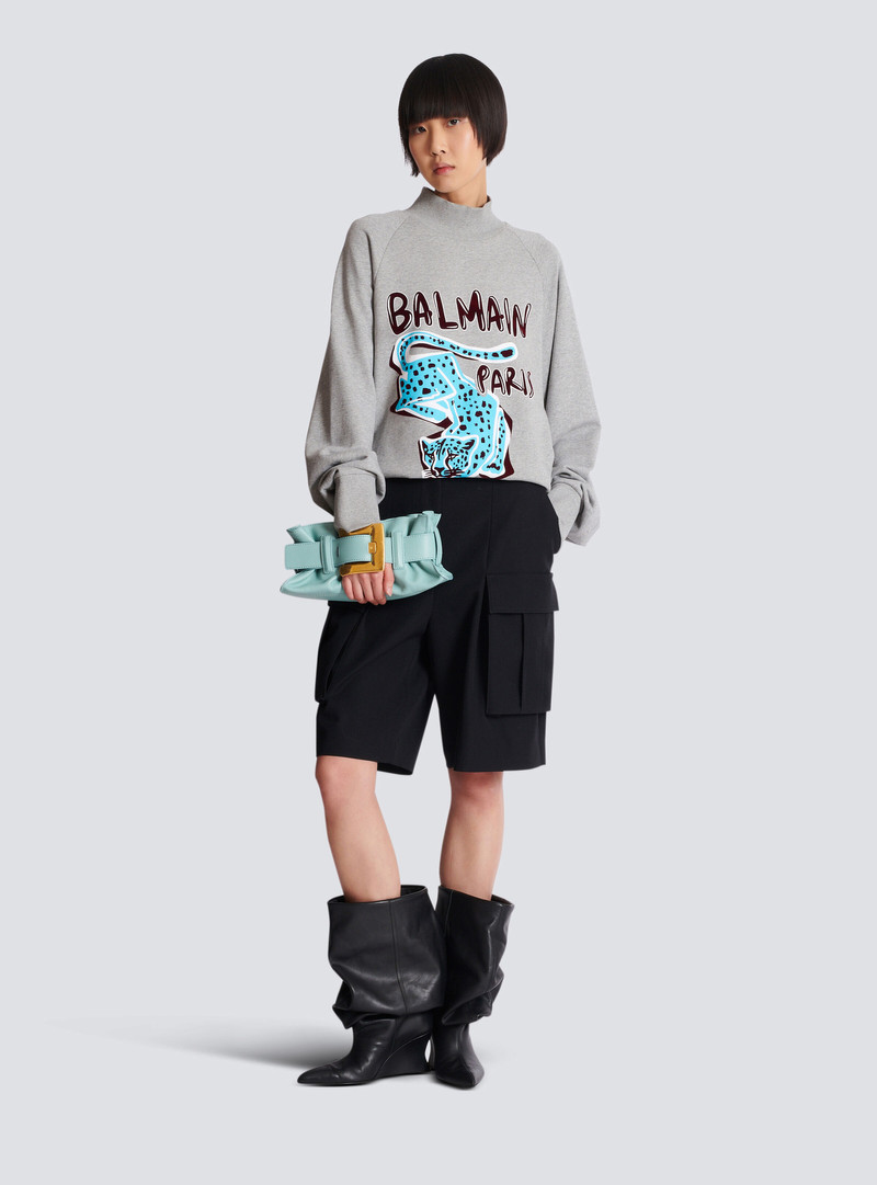 Balmain Printed fleece sweatshirt outlook