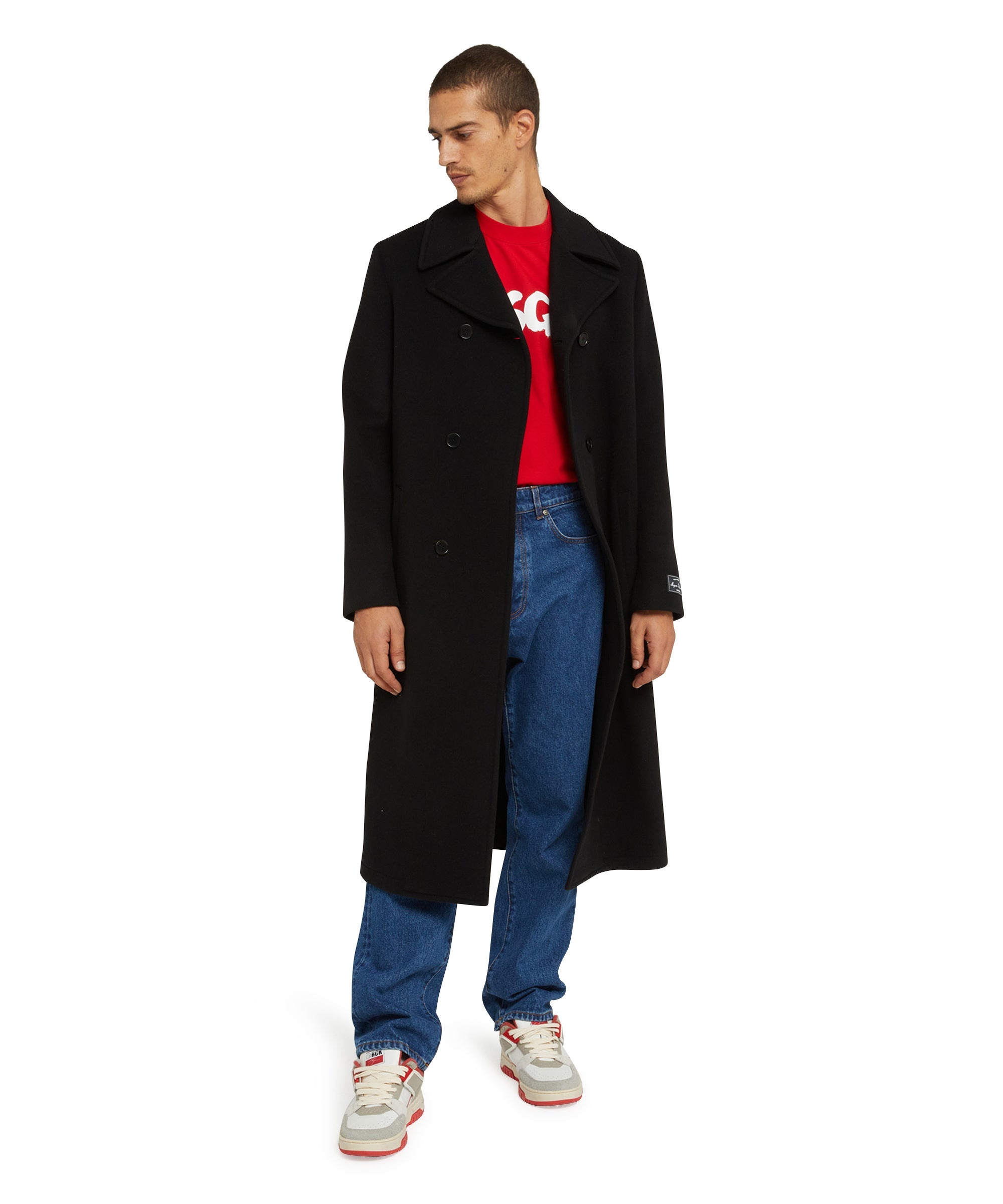 Cotton crewneck t-shirt with new MSGM brushstroke logo - 5