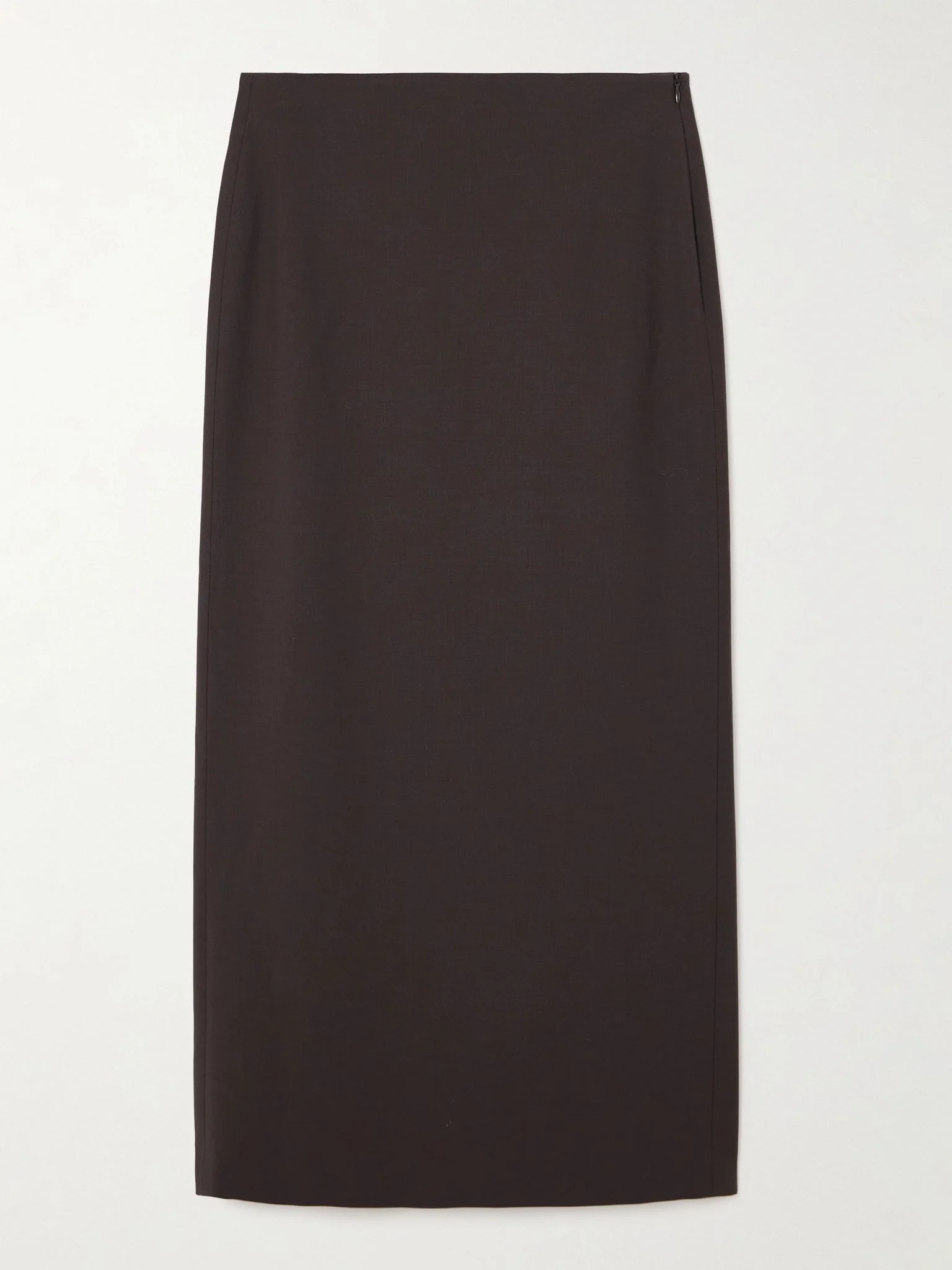 Wool-blend midi skirt Brown - 1