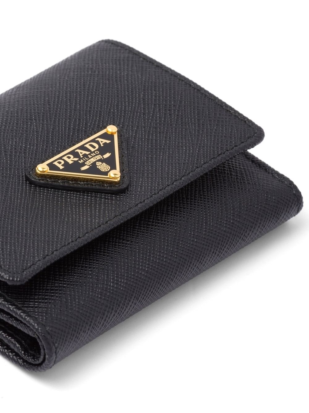 logo-plaque leather wallet - 5