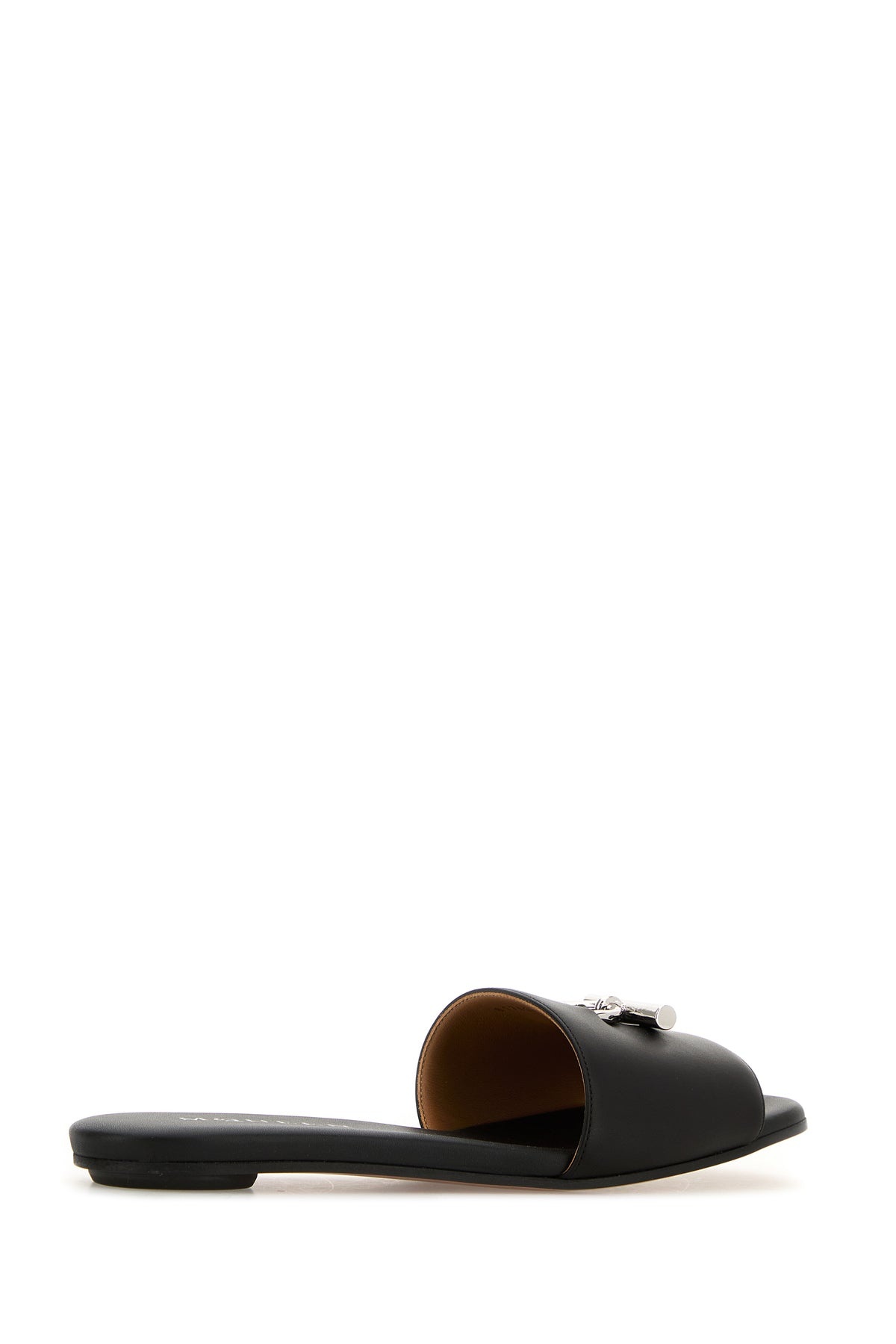 Black leather slippers - 3
