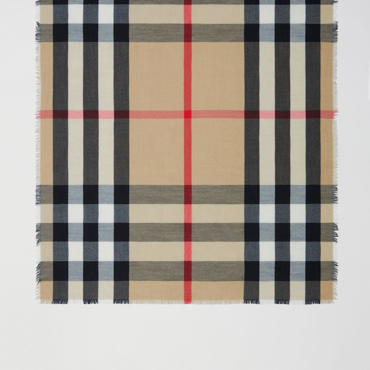 Lightweight Check Cashmere Scarf - 5