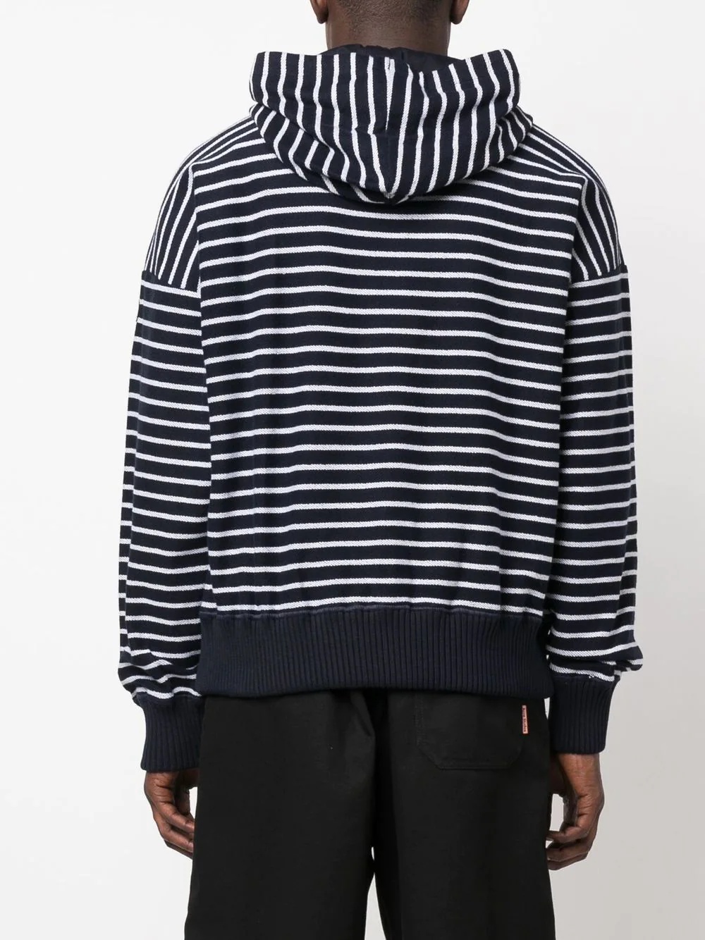 stripe-print long-sleeve hoodie - 4