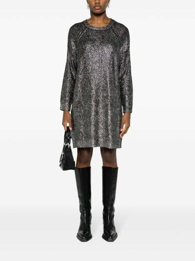 PINKO metallic-finish sweater dress outlook