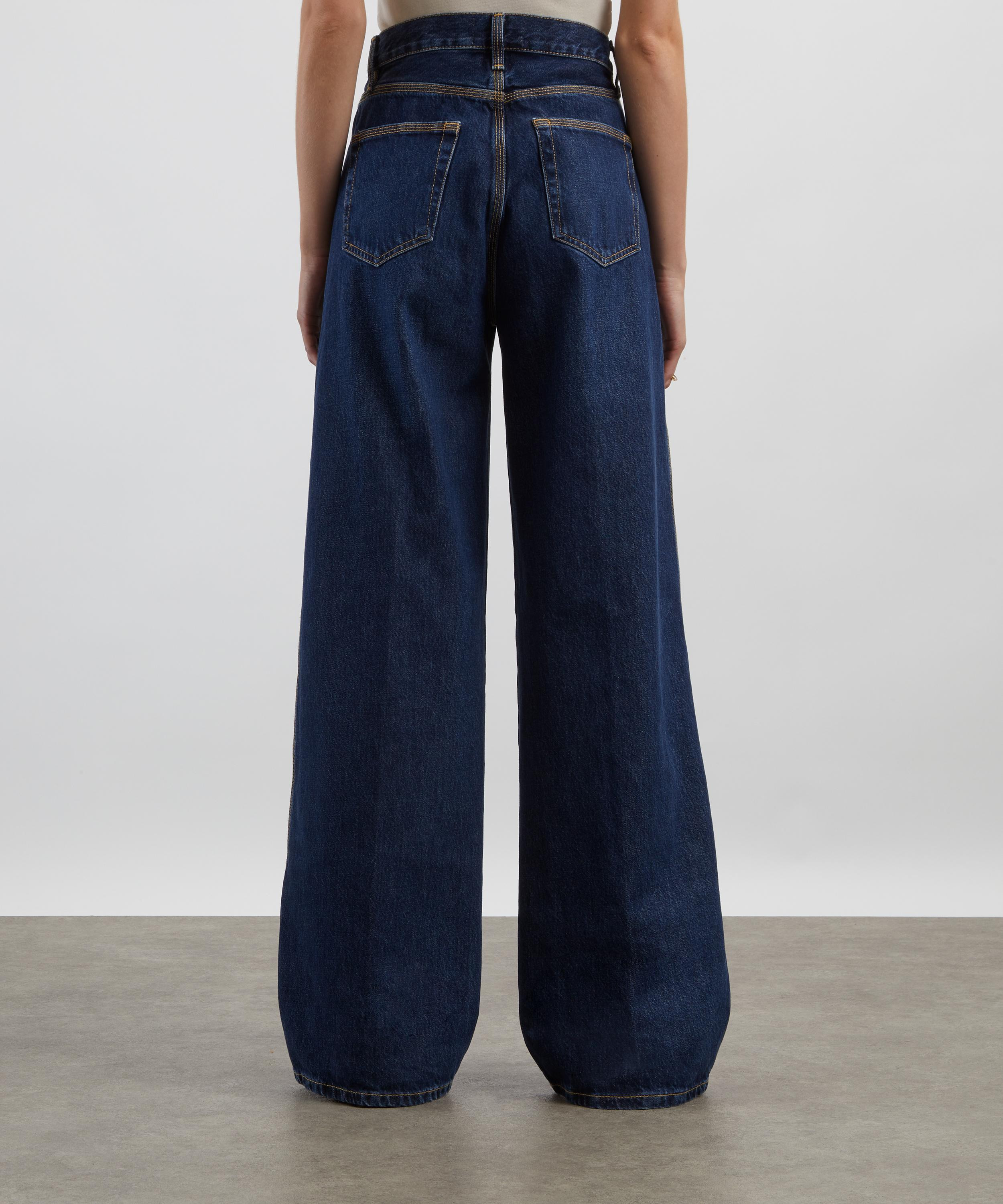 Cuffed High-Rise Wide Jeans in Spencer - 4