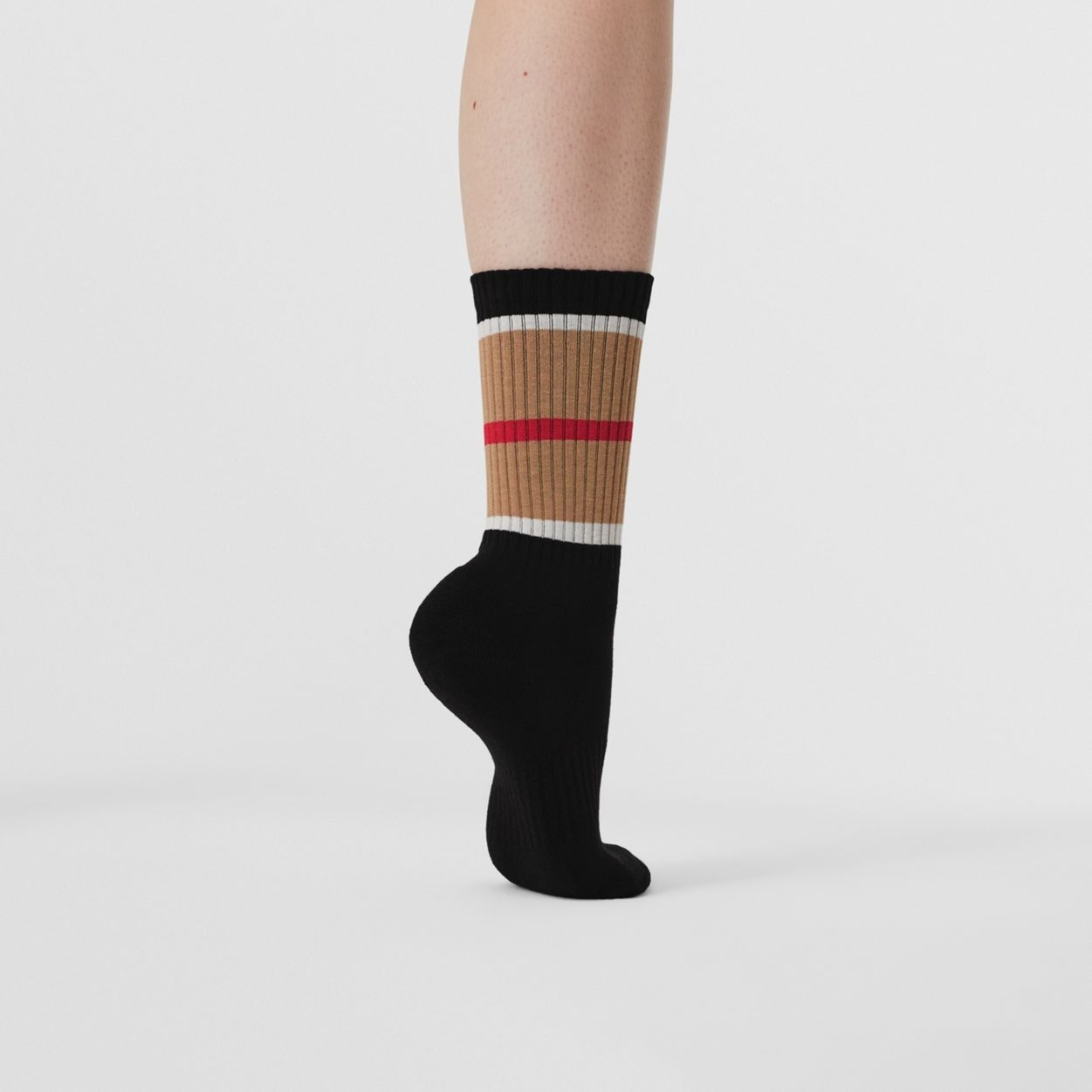 Stripe Detail Stretch Cotton Blend Socks - 3