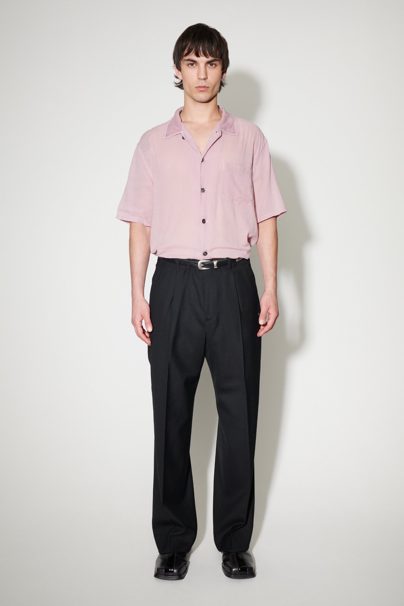 Borrowed Chino Black Panama Wool