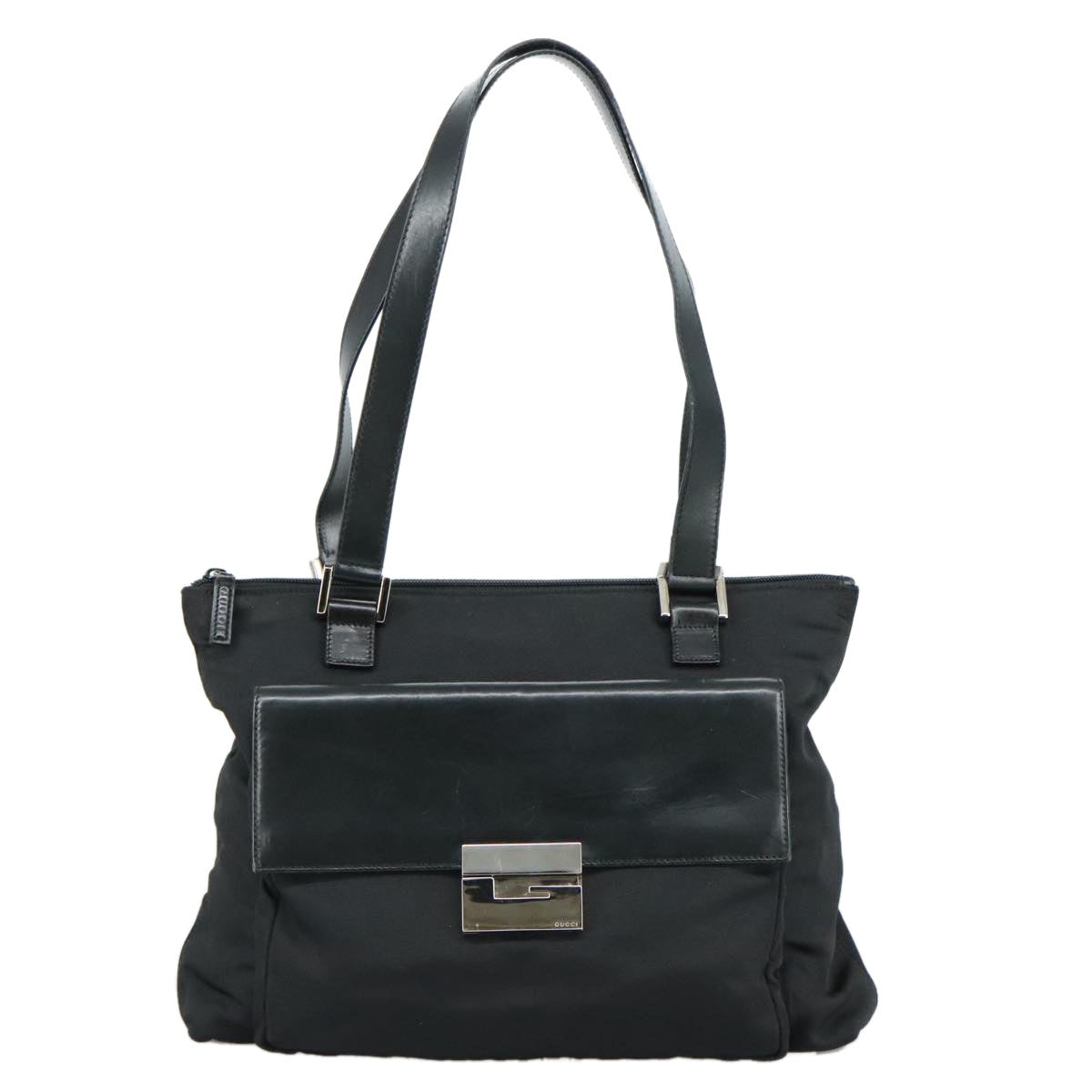 GUCCI Tote Bag Nylon Black Silver 000 1705 000 1705 - 2