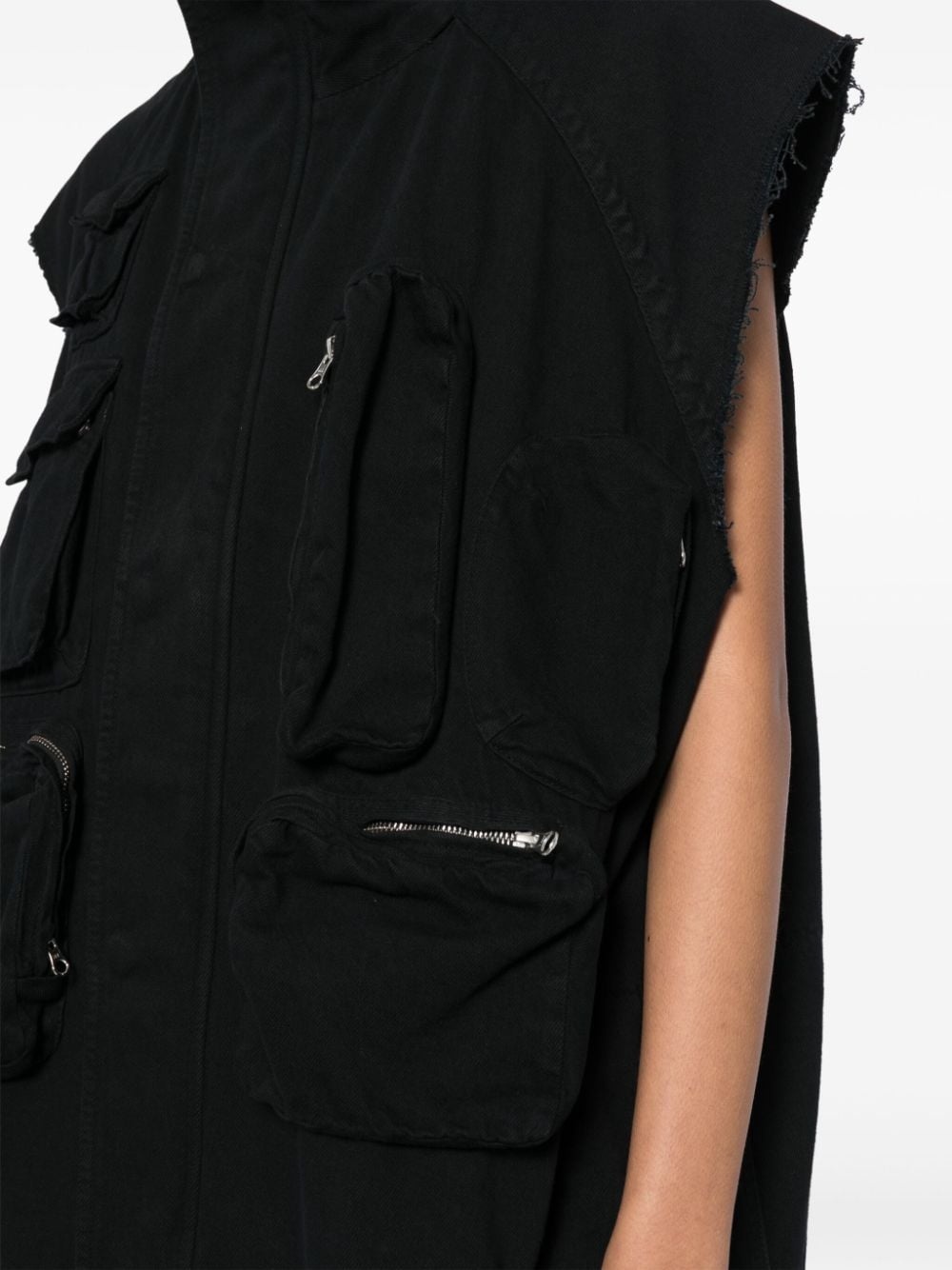 Multi-pocket zip-up vest - 5