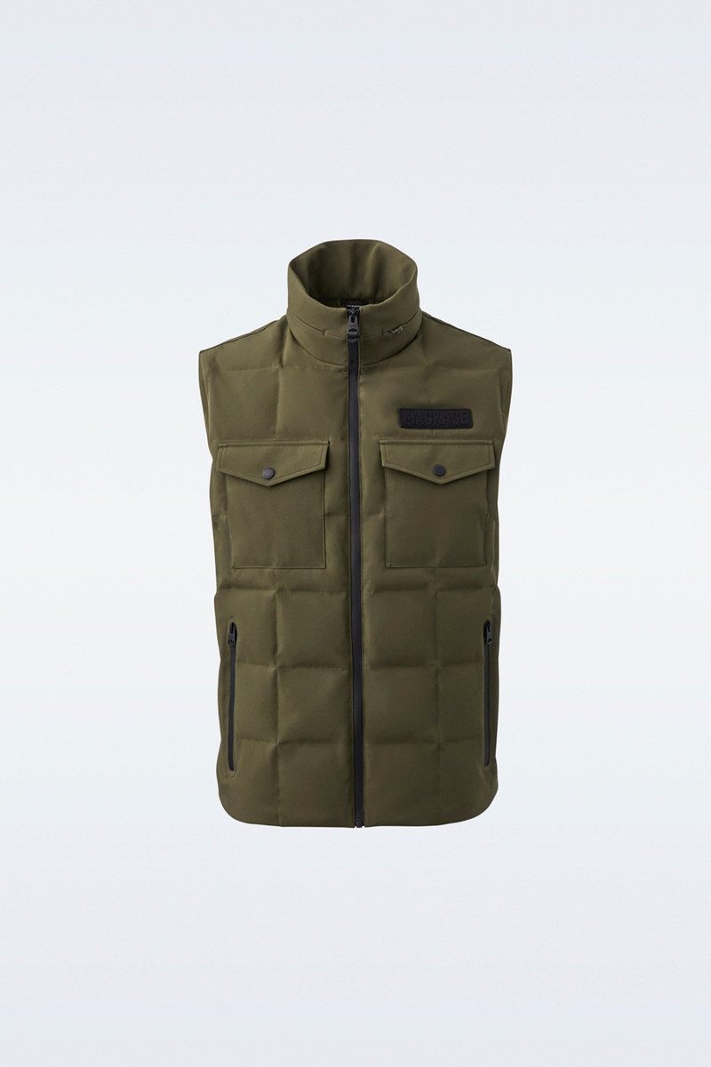 HANK Flex tech down vest with packable hood 1