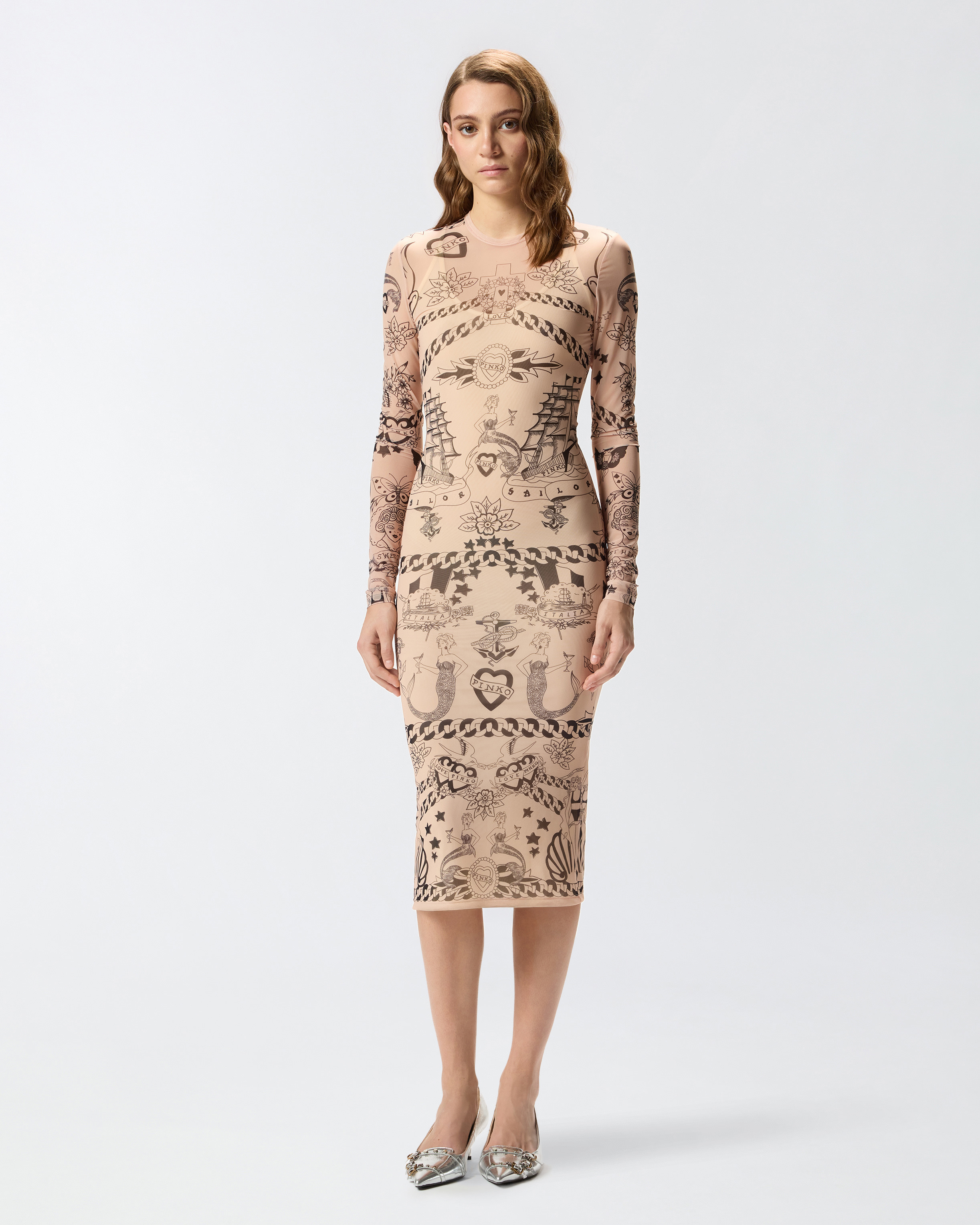 PRINTED TULLE DRESS - 2