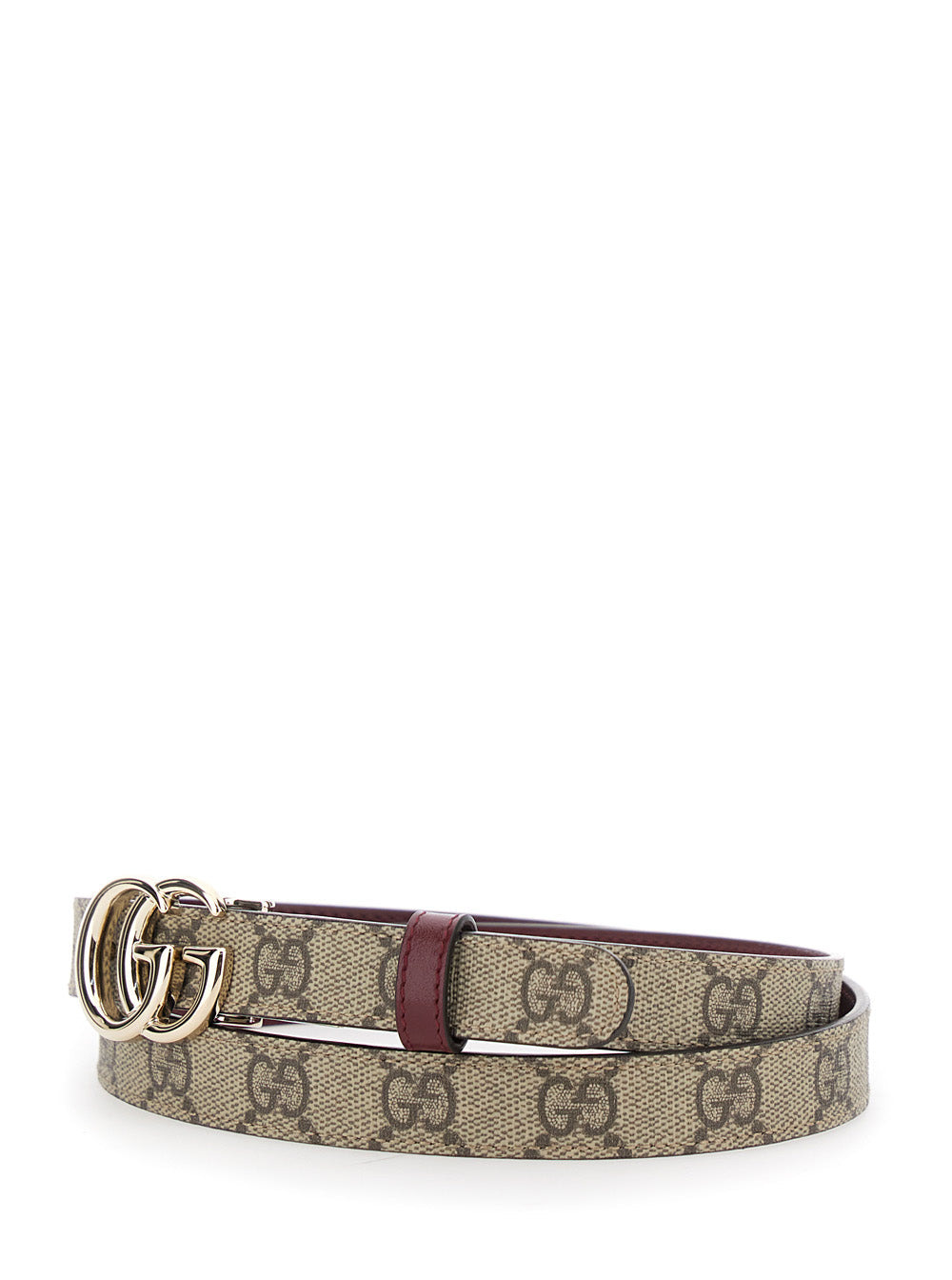 Gucci Women Beige Reversible Belt With Gg Buckle In Gg Canvas Woman - 2