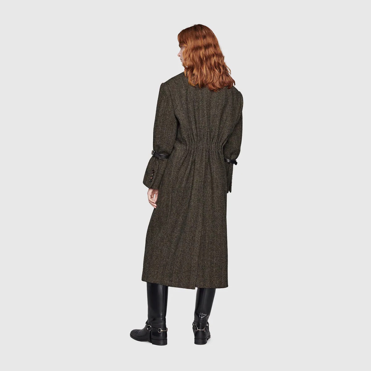 Herringbone wool coat - 5