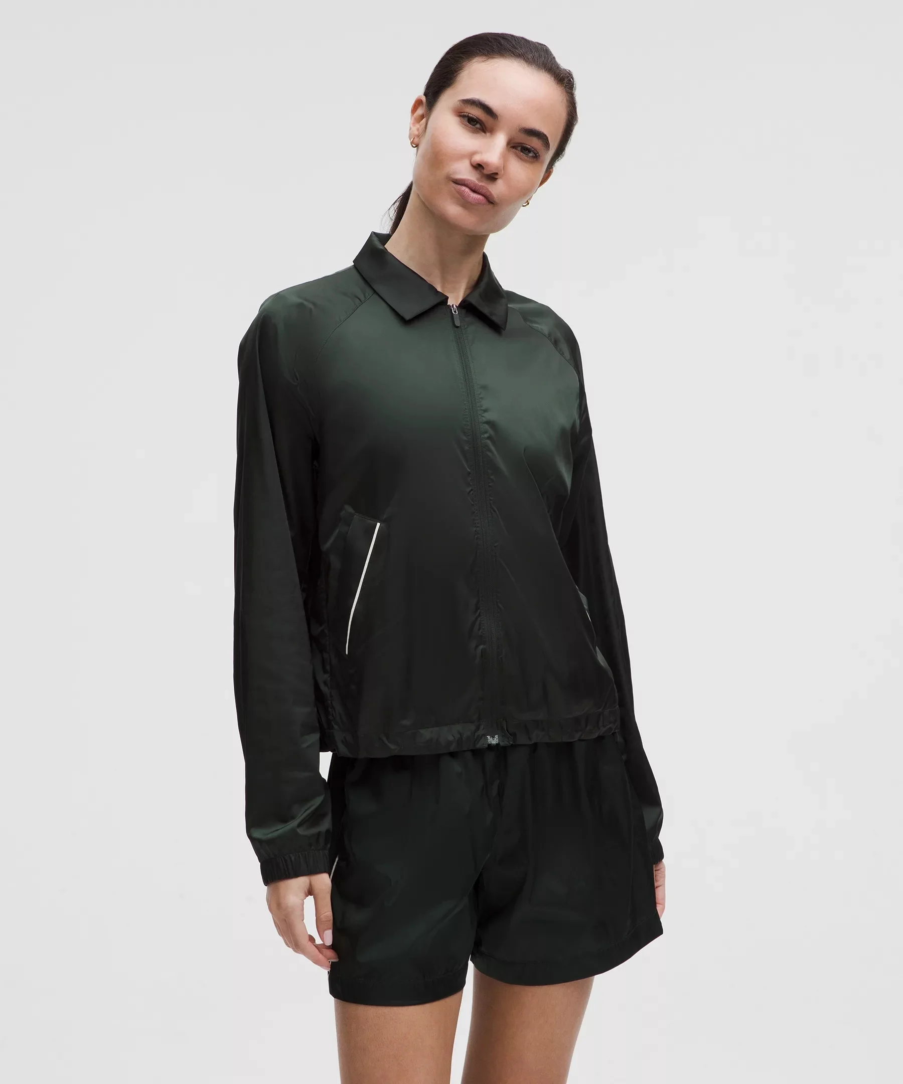 Stretch Satin Nylon Jacket - 1