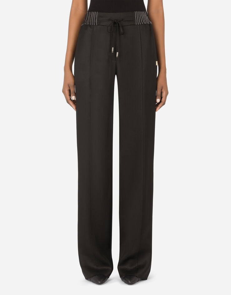 Twill palazzo pants - 1