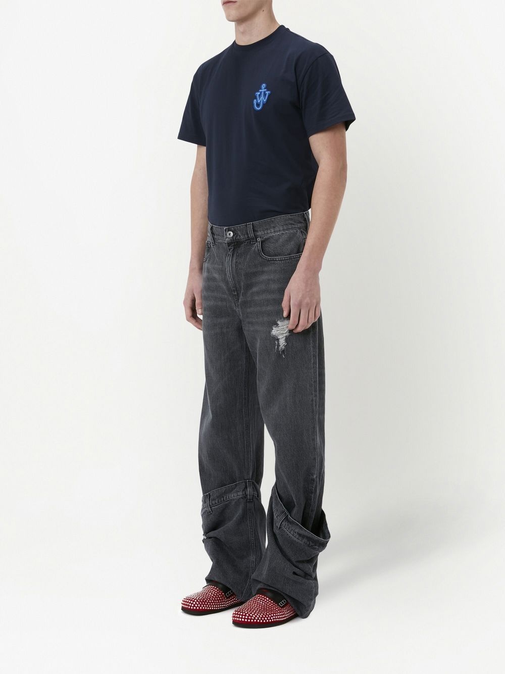 distressed Bucket jeans - 2