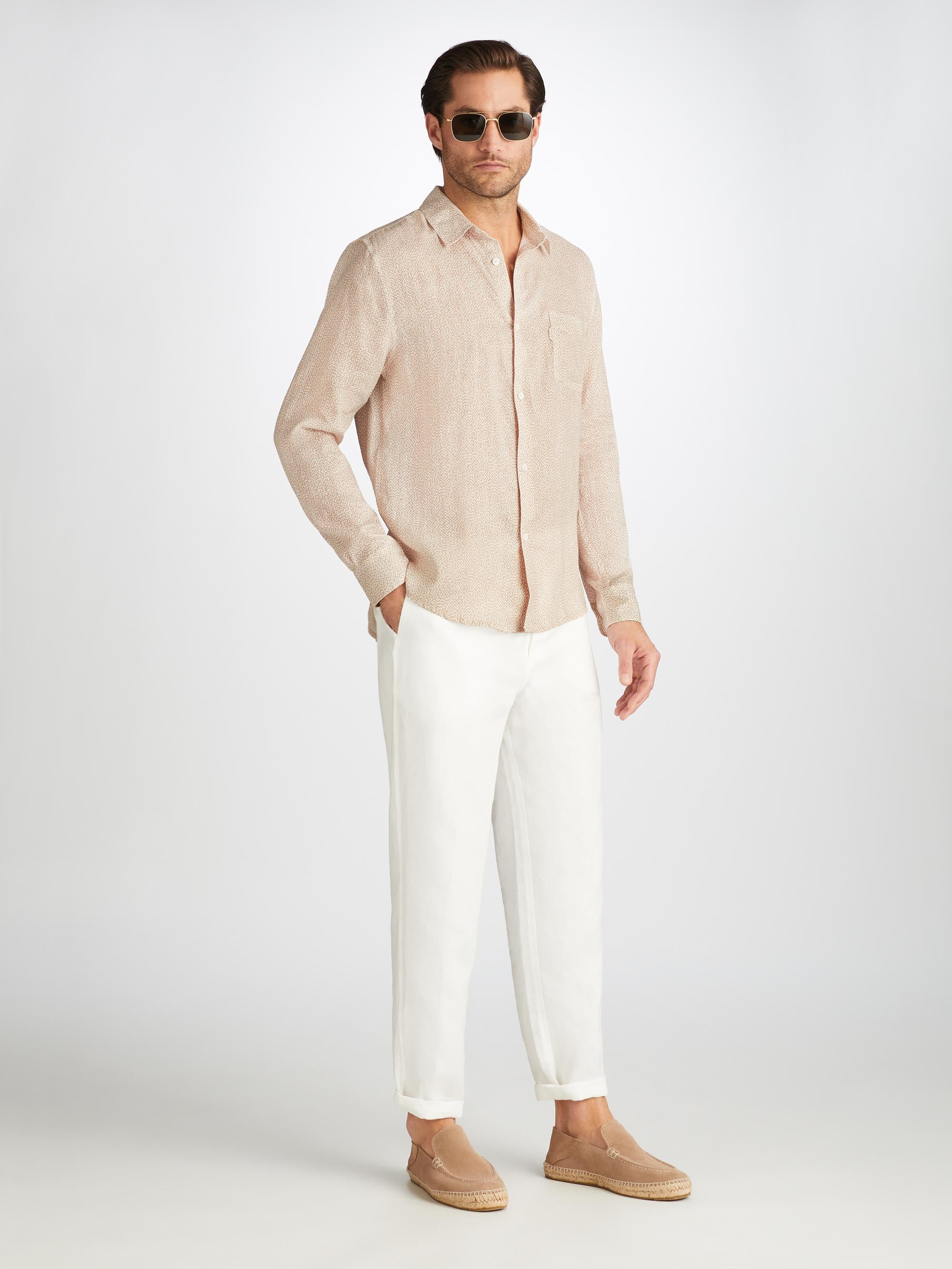 Men's Shirt Milan 24 Linen Sand - 3