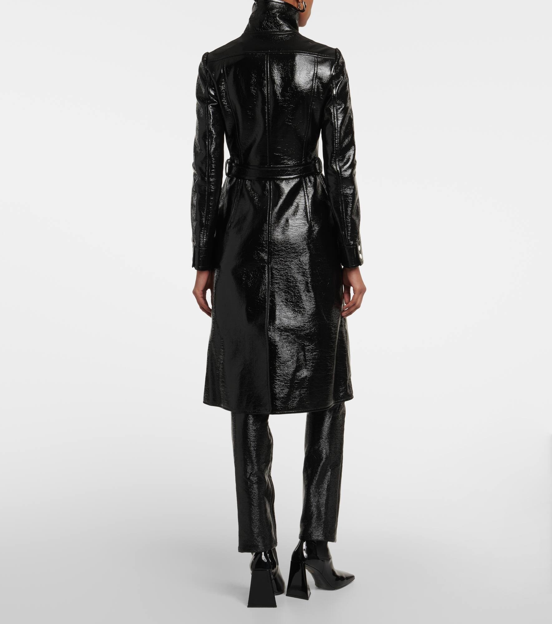 Logo cotton-blend trench coat - 3