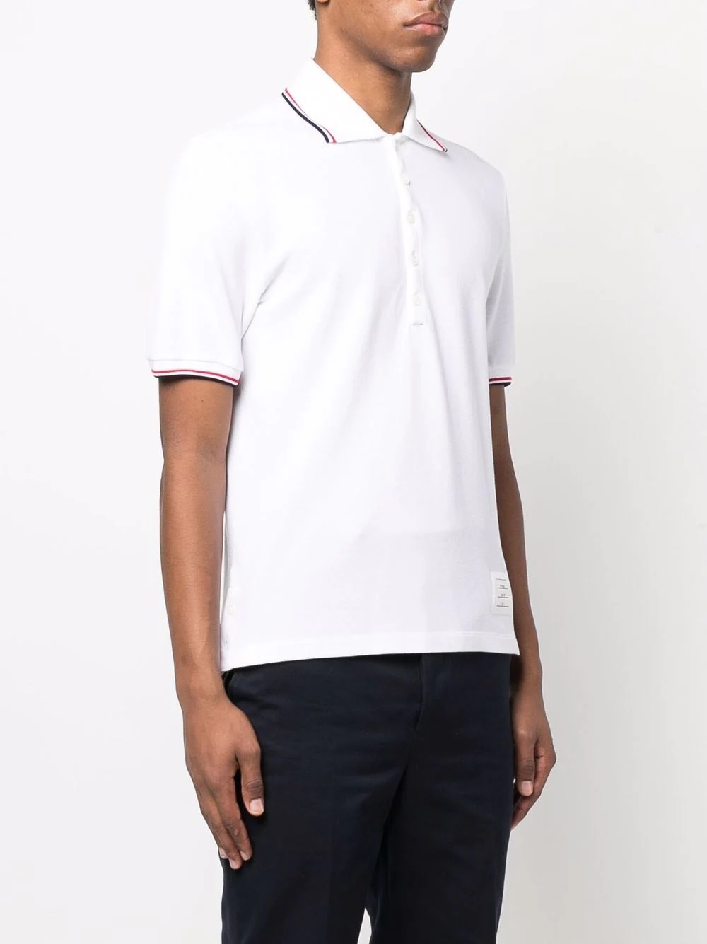 stripe-detailed polo shirt - 3