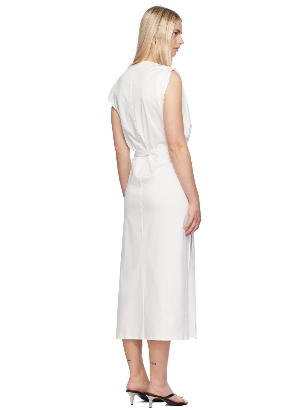 White Lynn Midi Dress - 3