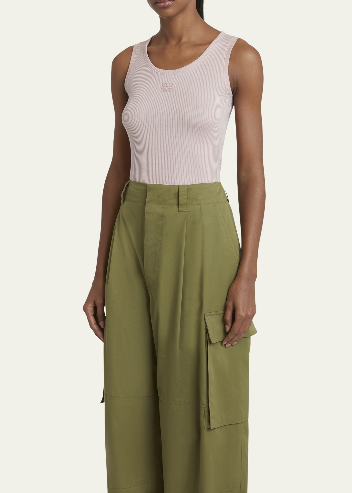 Anagram Logo Ribbed Tank Top - 4