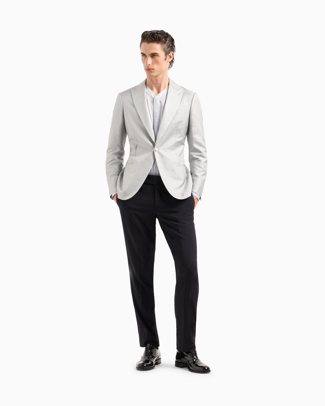 Wool crêpe flat-front trousers - 2