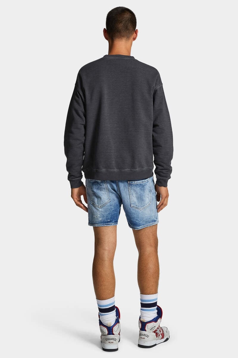 LIGHT SCARFACE WASH BRO JEAN SHORTS - 4