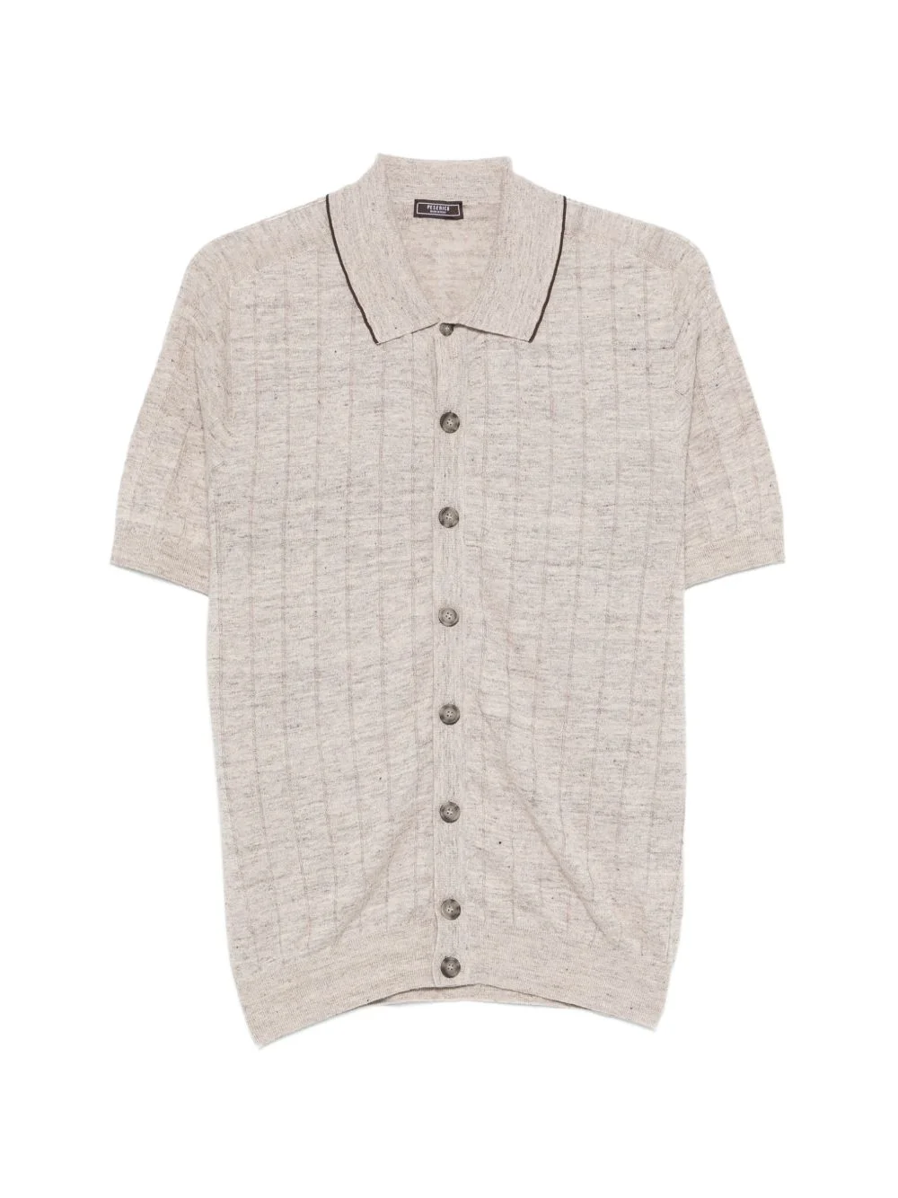buttoned collared knitwear - 1