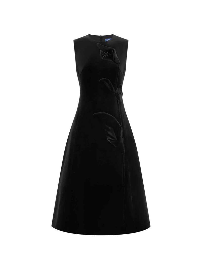 Cleo floral-appliqué midi dress 1