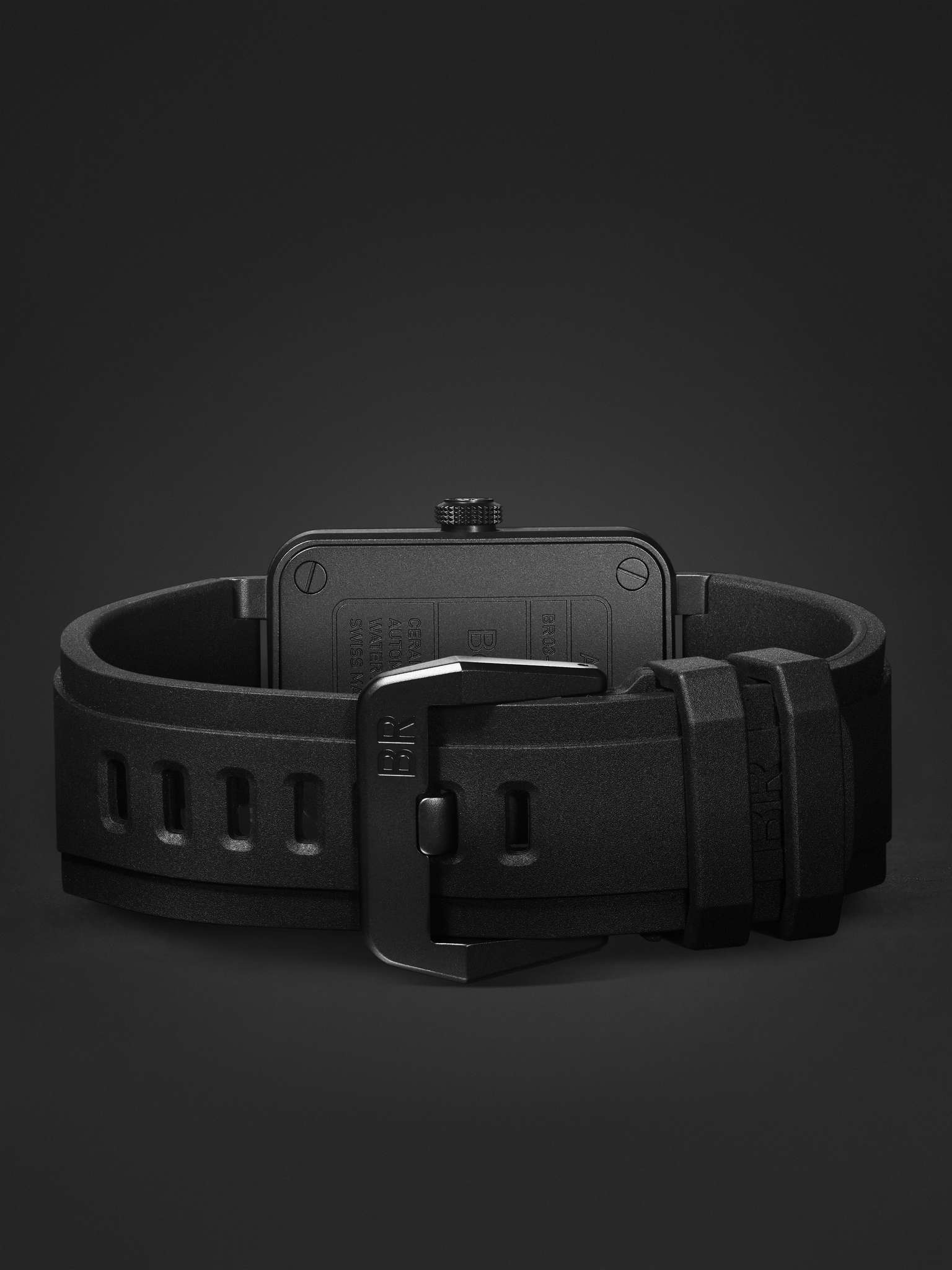 BR 03 Automatic 41mm Ceramic and Rubber Watch, Ref. No. BR03A-BL-CE/SRB - 6
