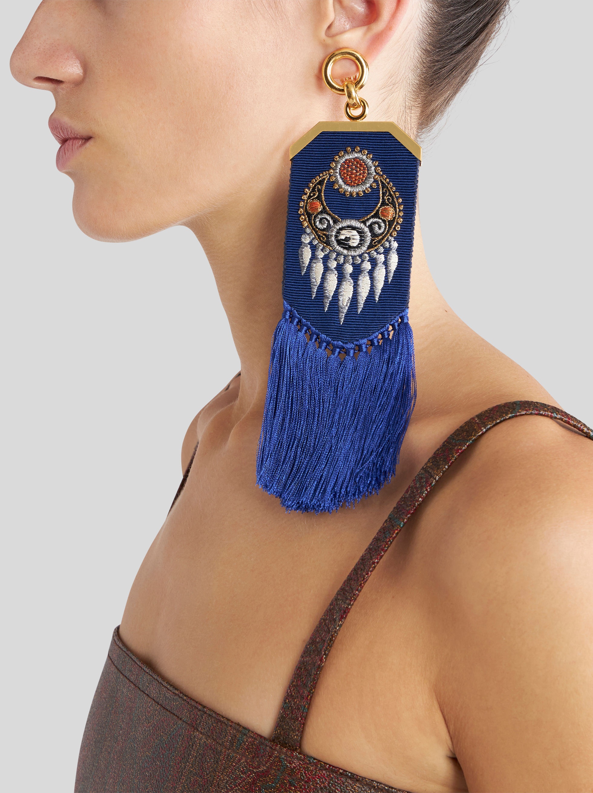 FRINGED PENDANT EARRINGS - 2