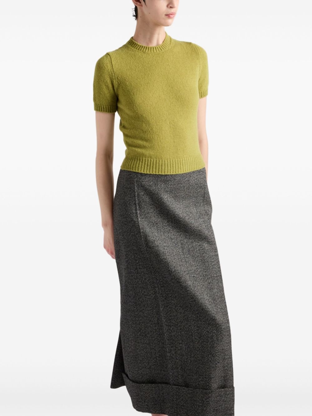 short-sleeve cashmere sweater - 3