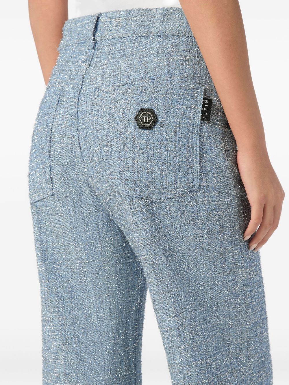 tweed wide-leg jeans - 5