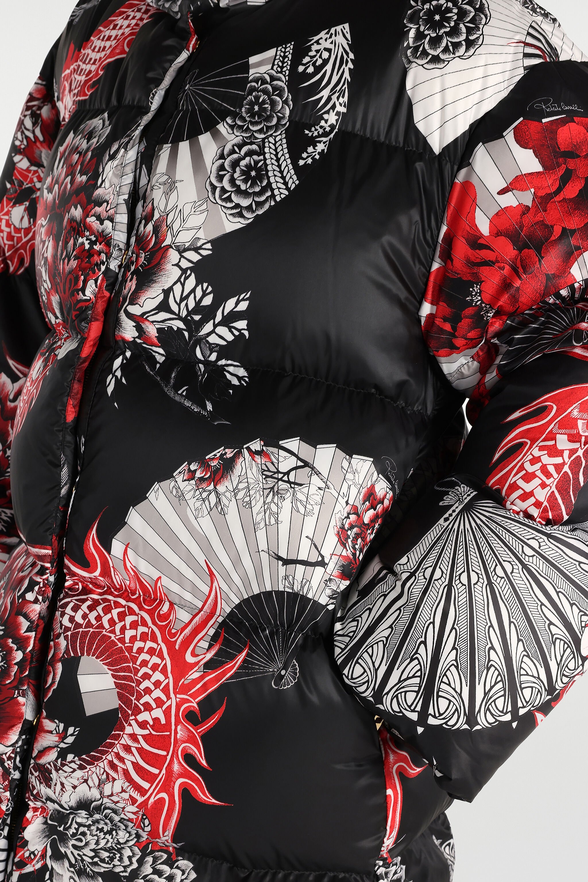 Down Jacket With All-Over Print And Removable Lower Insert - 7